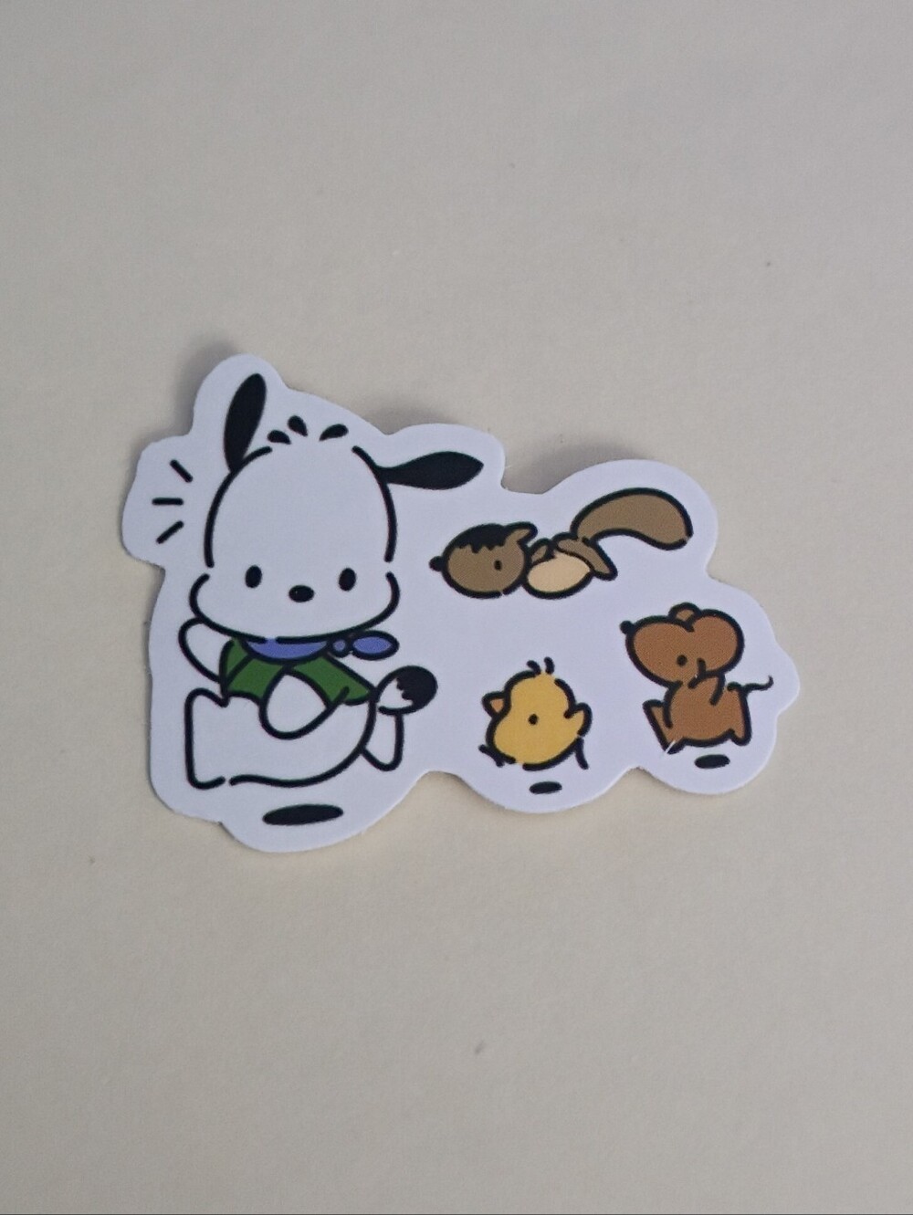 10/$10 Sticker - Pochaco Pacha Dog Green Shirt Blue Necktie & Animal Friends